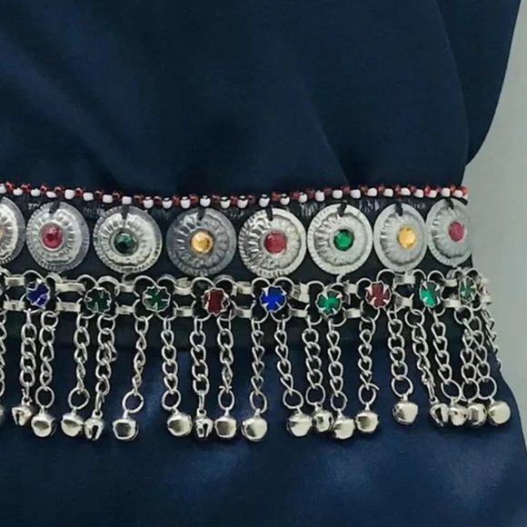 Tribal Belly Belt, Light Weight Belt, Handmade Kuchi Belly Dance Belt - Picture 11 of 12